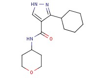 3-cyclohexyl-N-(tetrahydro-2H-pyran-4-yl)-1H-pyrazole-4-carboxamide