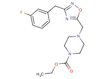 ethyl 4-{[3-(3-fluorobenzyl)-1,2,4-oxadiazol-5-yl]methyl}-1-piperazinecarboxylate