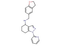 N-(2,3-dihydro-1-benzofuran-5-ylmethyl)-1-(2-pyridinyl)-4,5,6,7-tetrahydro-1H-indazol-4-amine