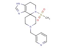 5-(methylsulfonyl)-1'-(pyridin-3-ylmethyl)-1,5,6,7-tetrahydrospiro[imidazo[4,5-c]pyridine-4,4'-piperidine]