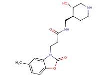 N-{[(3S*,4S*)-3-hydroxypiperidin-4-yl]methyl}-3-(5-methyl-2-oxo-1,3-benzoxazol-3(2H)-yl)propanamide