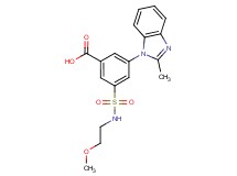 3-{[(2-methoxyethyl)amino]sulfonyl}-5-(2-methyl-1H-benzimidazol-1-yl)benzoic acid