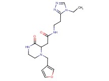 N-[2-(4-ethyl-4H-1,2,4-triazol-3-yl)ethyl]-2-[1-(3-furylmethyl)-3-oxo-2-piperazinyl]acetamide