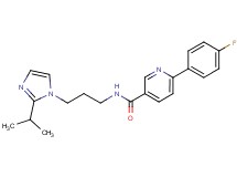6-(4-fluorophenyl)-N-[3-(2-isopropyl-1H-imidazol-1-yl)propyl]nicotinamide