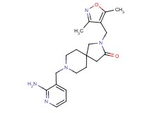 8-[(2-amino-3-pyridinyl)methyl]-2-[(3,5-dimethyl-4-isoxazolyl)methyl]-2,8-diazaspiro[4.5]decan-3-one