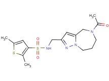 N-[(5-acetyl-5,6,7,8-tetrahydro-4H-pyrazolo[1,5-a][1,4]diazepin-2-yl)methyl]-2,5-dimethylthiophene-3-sulfonamide