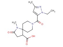 8-[(1-ethyl-3-methyl-1H-pyrazol-5-yl)carbonyl]-1-methyl-2-oxo-1,8-diazaspiro[4.5]decane-4-carboxylic acid
