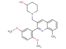 1-{[2-(2,5-dimethoxyphenyl)-8-methyl-3-quinolinyl]methyl}-3-piperidinol