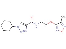 1-cyclohexyl-N-{2-[(4-methyl-1,2,5-oxadiazol-3-yl)oxy]ethyl}-1H-1,2,3-triazole-4-carboxamide