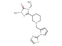 4-ethyl-2-methyl-5-(1-{[1-(1,3-thiazol-2-yl)-1H-pyrrol-2-yl]methyl}piperidin-3-yl)-2,4-dihydro-3H-1,2,4-triazol-3-one