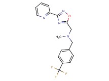 N-methyl-1-[3-(2-pyridinyl)-1,2,4-oxadiazol-5-yl]-N-[4-(trifluoromethyl)benzyl]methanamine