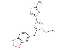 5-(1,3-benzodioxol-5-ylmethyl)-1-ethyl-3-(2-methyl-1,3-thiazol-4-yl)-1H-1,2,4-triazole