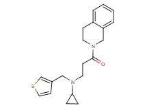 N-[3-(3,4-dihydroisoquinolin-2(1H)-yl)-3-oxopropyl]-N-(3-thienylmethyl)cyclopropanamine