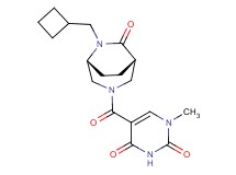 5-{[(1S*,5R*)-6-(cyclobutylmethyl)-7-oxo-3,6-diazabicyclo[3.2.2]non-3-yl]carbonyl}-1-methylpyrimidine-2,4(1H,3H)-dione