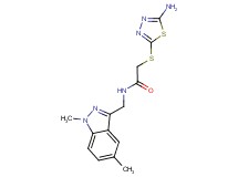 2-[(5-amino-1,3,4-thiadiazol-2-yl)thio]-N-[(1,5-dimethyl-1H-indazol-3-yl)methyl]acetamide