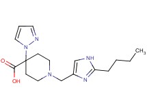 1-[(2-butyl-1H-imidazol-4-yl)methyl]-4-(1H-pyrazol-1-yl)piperidine-4-carboxylic acid