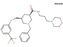 (3R,5S)-1-benzyl-N-[3-(4-morpholinyl)propyl]-5-{[3-(trifluoromethyl)phenoxy]methyl}-3-piperidinecarboxamide