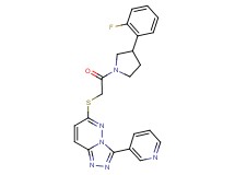 6-({2-[3-(2-fluorophenyl)-1-pyrrolidinyl]-2-oxoethyl}thio)-3-(3-pyridinyl)[1,2,4]triazolo[4,3-b]pyridazine