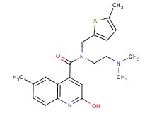 N-[2-(dimethylamino)ethyl]-2-hydroxy-6-methyl-N-[(5-methyl-2-thienyl)methyl]-4-quinolinecarboxamide