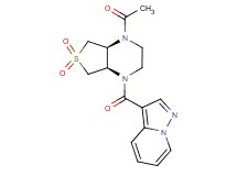 (4aR*,7aS*)-1-acetyl-4-(pyrazolo[1,5-a]pyridin-3-ylcarbonyl)octahydrothieno[3,4-b]pyrazine 6,6-dioxide