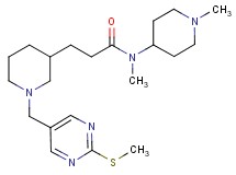 N-methyl-N-(1-methyl-4-piperidinyl)-3-(1-{[2-(methylthio)-5-pyrimidinyl]methyl}-3-piperidinyl)propanamide