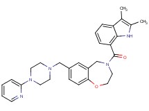 4-[(2,3-dimethyl-1H-indol-7-yl)carbonyl]-7-{[4-(2-pyridinyl)-1-piperazinyl]methyl}-2,3,4,5-tetrahydro-1,4-benzoxazepine