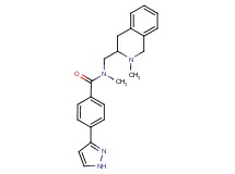 N-methyl-N-[(2-methyl-1,2,3,4-tetrahydro-3-isoquinolinyl)methyl]-4-(1H-pyrazol-3-yl)benzamide