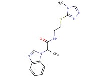 2-(1H-benzimidazol-1-yl)-N-{2-[(4-methyl-4H-1,2,4-triazol-3-yl)thio]ethyl}propanamide