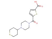 5-{[4-(tetrahydro-2H-thiopyran-4-yl)piperazin-1-yl]carbonyl}thiophene-2-carboxylic acid