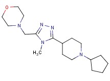 4-{[5-(1-cyclopentylpiperidin-4-yl)-4-methyl-4H-1,2,4-triazol-3-yl]methyl}morpholine