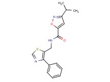 3-isopropyl-N-[(4-phenyl-1,3-thiazol-5-yl)methyl]-5-isoxazolecarboxamide