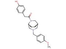 4-{2-[(1S*,5R*)-3-(4-methoxybenzyl)-3,6-diazabicyclo[3.2.2]non-6-yl]-2-oxoethyl}phenol