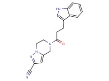 5-[3-(1H-indol-3-yl)propanoyl]-4,5,6,7-tetrahydropyrazolo[1,5-a]pyrazine-2-carbonitrile