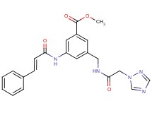 methyl 3-{[(2E)-3-phenyl-2-propenoyl]amino}-5-{[(1H-1,2,4-triazol-1-ylacetyl)amino]methyl}benzoate