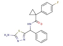 N-[(5-amino-1,3,4-thiadiazol-2-yl)(phenyl)methyl]-1-(4-fluorophenyl)cyclopropanecarboxamide