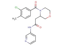 2-[4-(3-chloro-4-methylbenzoyl)-3-morpholinyl]-N-3-pyridinylacetamide