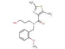 N-(3-hydroxypropyl)-N-(2-methoxybenzyl)-2,5-dimethyl-1,3-thiazole-4-carboxamide