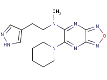 N-methyl-6-(1-piperidinyl)-N-[2-(1H-pyrazol-4-yl)ethyl][1,2,5]oxadiazolo[3,4-b]pyrazin-5-amine