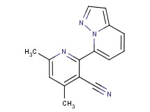 4,6-dimethyl-2-pyrazolo[1,5-a]pyridin-7-ylnicotinonitrile