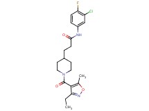 N-(3-chloro-4-fluorophenyl)-3-{1-[(3-ethyl-5-methyl-4-isoxazolyl)carbonyl]-4-piperidinyl}propanamide