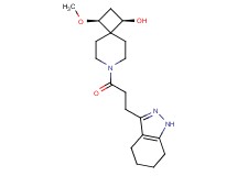 (1R*,3S*)-3-methoxy-7-[3-(4,5,6,7-tetrahydro-1H-indazol-3-yl)propanoyl]-7-azaspiro[3.5]nonan-1-ol