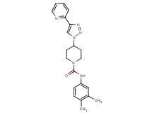 N-(3,4-dimethylphenyl)-4-[4-(2-pyridinyl)-1H-1,2,3-triazol-1-yl]-1-piperidinecarboxamide