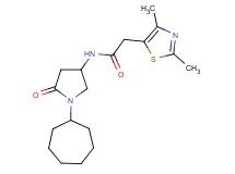 N-(1-cycloheptyl-5-oxo-3-pyrrolidinyl)-2-(2,4-dimethyl-1,3-thiazol-5-yl)acetamide