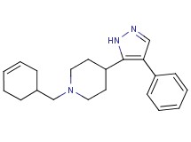 1-(3-cyclohexen-1-ylmethyl)-4-(4-phenyl-1H-pyrazol-5-yl)piperidine