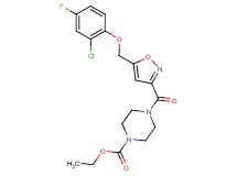 ethyl 4-({5-[(2-chloro-4-fluorophenoxy)methyl]-3-isoxazolyl}carbonyl)-1-piperazinecarboxylate