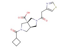 (3aS*,6aS*)-2-(cyclobutylcarbonyl)-5-(1,3-thiazol-4-ylacetyl)hexahydropyrrolo[3,4-c]pyrrole-3a(1H)-carboxylic acid