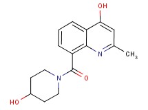 8-[(4-hydroxy-1-piperidinyl)carbonyl]-2-methyl-4-quinolinol