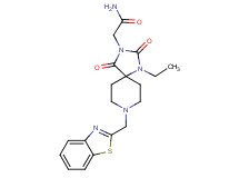 2-[8-(1,3-benzothiazol-2-ylmethyl)-1-ethyl-2,4-dioxo-1,3,8-triazaspiro[4.5]dec-3-yl]acetamide
