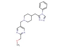 2-(methoxymethyl)-5-({4-[(4-phenyl-4H-1,2,4-triazol-3-yl)methyl]piperidin-1-yl}methyl)pyrimidine