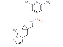 2,6-dimethyl-N-({1-[(2-methyl-1H-imidazol-1-yl)methyl]cyclopropyl}methyl)isonicotinamide